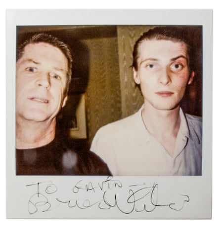 Gavin’s polaroid photo with Brian in 1988, London.