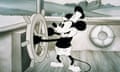 Mickey Mouse in a 1928 version of Steamboat Willie.