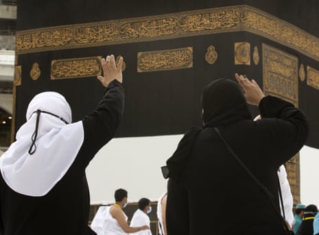 Women circle the Kaaba before the official start of the Hajj pilgrimage on Saturday night