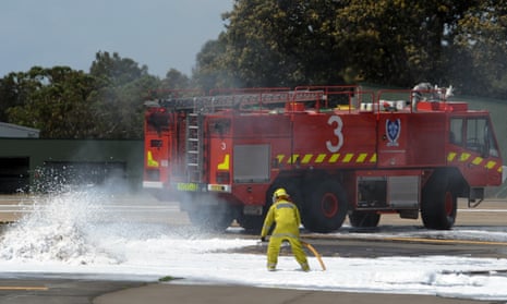 Firefighters during a training exercise at Sydney airport