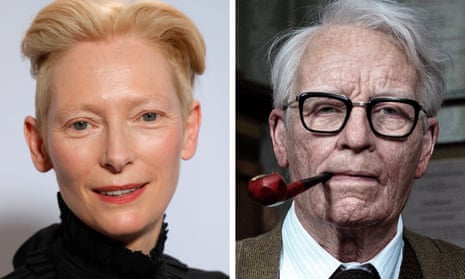 composite of Tilda Swinton as herself and in prosthetic makeup as the actor Lutz Ebersdorf