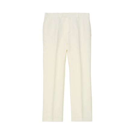 Zara Benito Antonio Collection RELAXED FIT HERRINGBONE LINEN WOOL SUIT TROUSERS