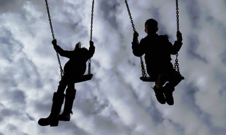 Children on swings 