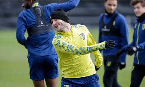Jack Wilshere training with Bournemouth, who will reach their first FA Cup semi-final if they beat Southampton on Saturday.