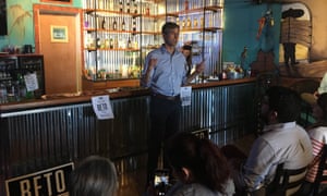 Beto O’Rourke’s speaks at the Cactus Cafe in Culberson county.