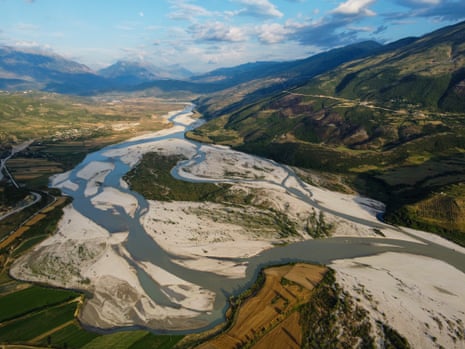 The Vjosa river near Qesarat, southern Albania
