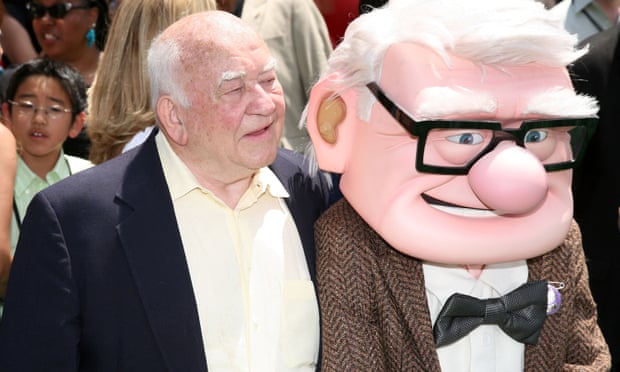 Ed Asner at the premiere of Disney Pixar’s film Up in Hollywood, 2009. Asner provided the voice of the character Carl Fredricksen in the film.