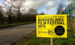 Borderlines film festival road sign