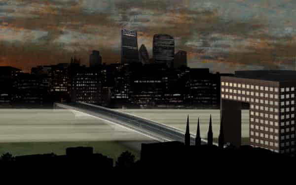 Concept artwork for Sam Jacob and Dutch artist Simon Heijdens’s design, pictured at London Bridge.