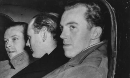 Michael Pitt-Rivers, Lord Montagu And Peter Wildeblood in the back of a car