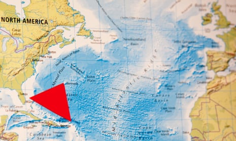 Bermuda Triangle: an area of the western North Atlantic where ships and planes are said to have vanished without trace.