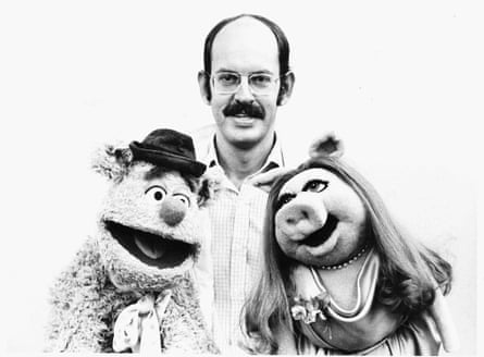 Oz in 1977 with Fozzie Bear and Miss Piggy.