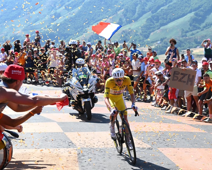 Joy for Tadej Pogacar on Bastille Day as solo burst extends Tour de France lead