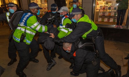 A scuffle during the Million Mask March