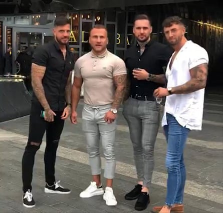 Four Birmingham lads, wearing very tight trousers