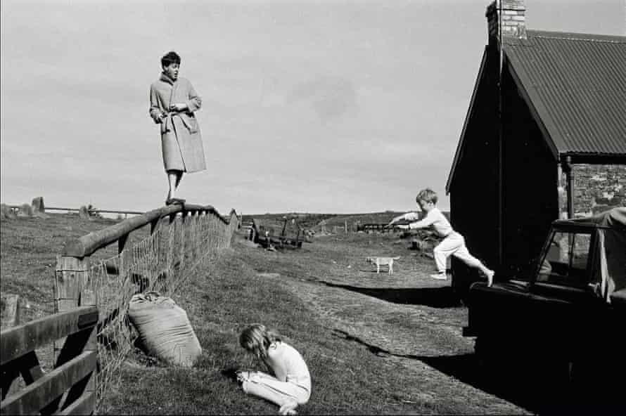 Fleeing his myth … Paul McCartney with Stella and James, in a shot by Linda, on the Mull of Kintyre in 1982.