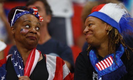 United States fans in the stands before the match