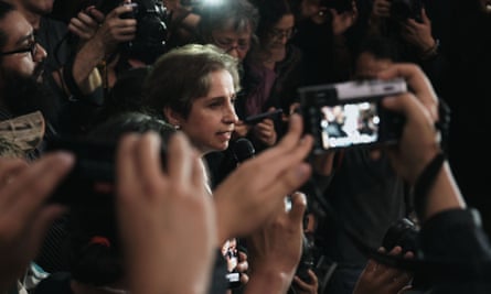 Carmen Aristegui is shown in a still from Radio Silence, which is airing at the Human Rights Film Festival.