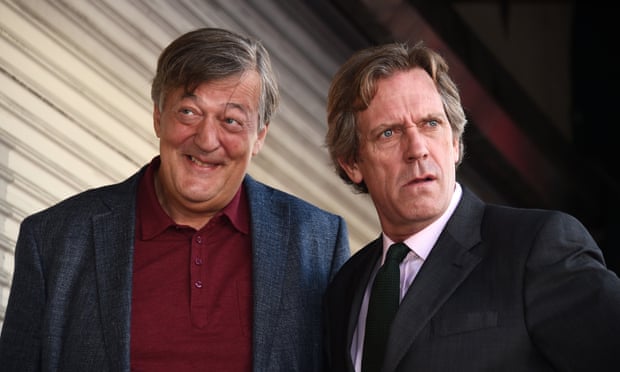 Actors Stephen Fry and Hugh Laurie attend Laurie’s Star ceremony on The Hollywood Walk of Fame.