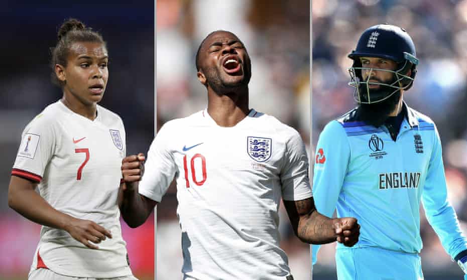 Nikita Parris, Raheem Sterling and Moeen Ali. Photographs by PA, Getty Images and Reuters.