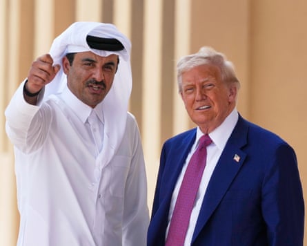 Donald Trump and Qatar's Emir Sheikh Tamim bin Hamad Al Thani