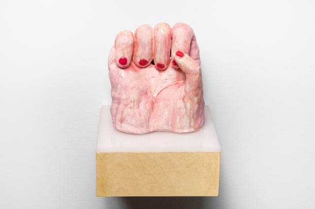 We Shall Overcome, 2015, Ceramic, wood and plexi, © Margaret Meehan, Courtesy of Flowers Gallery