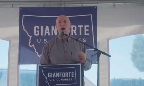 The Republican candidate for Montana’s congressional seat, Greg Gianforte,  can be heard in an audio recording slamming a Guardian reporter to the floor, breaking his glasses and shouting, 'Get the hell out of here.' The attack occurred on the eve of a special election to fill a congressional seat vacated by a member of the Trump administration.