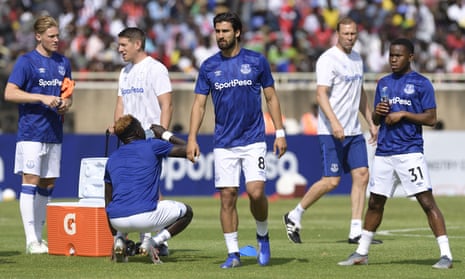 Everton prepare this month for a friendly in Kenya, where SportPesa was founded.
