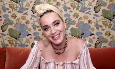 Katy Perry speaks during a Shein virtual festival benefitting the World Health Organization’s Covid response.
