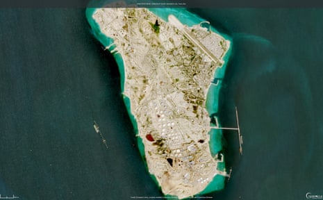 A satellite view of Iran’s Kharg Island on 7 March.