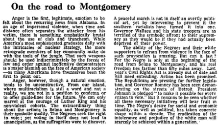 Selma to Montgomery march Guardian leader, 11 March 1965