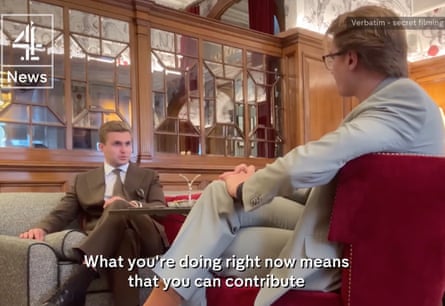 Footage from the Channel 4 News and Verbatim undercover investigation into Reform finances.