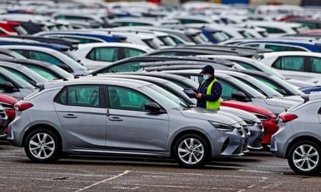 Vauxhall cars at its plant in Ellesmere Port, Cheshire