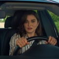 Rachel Weisz driving a car