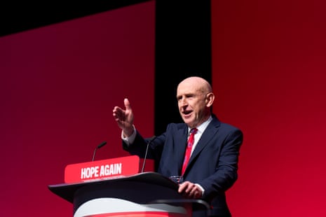 John Heaely delivering his speech.