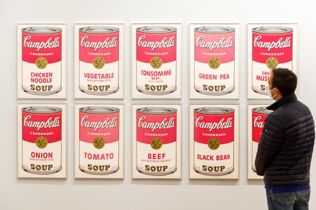 The Campbell's Soup Cans at the Albertina museum in Vienna, Austria.