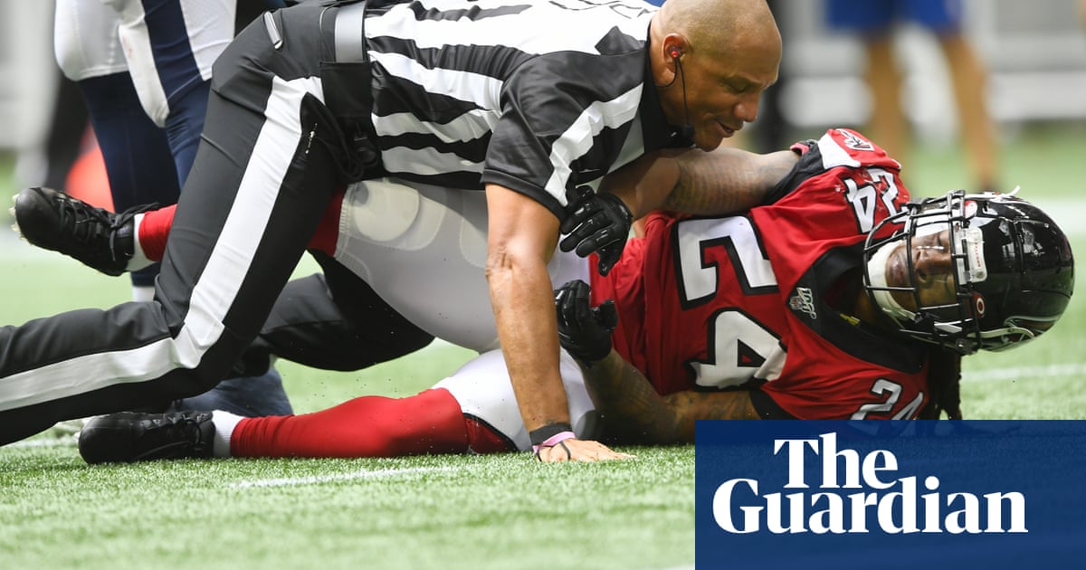 Freeman felled by ref, gets ejected and then sees his Falcons lose to Rams