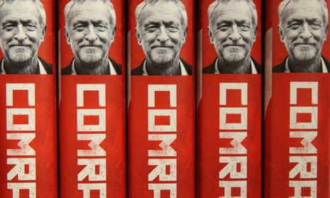 Copies of the book Comrade Corbyn by Rosa Prince are displayed at a bookshop. His followers believe you are either for his revolution or against it.
