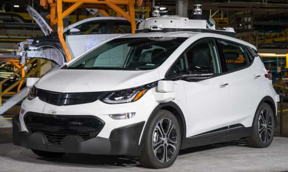 The Chevrolet Bolt EV test vehicle that is the subject of the lasuit. 