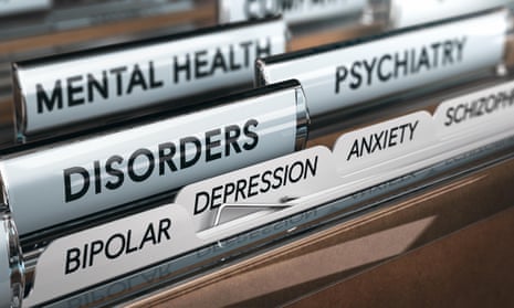 draw full of files labelled with mental health disorders