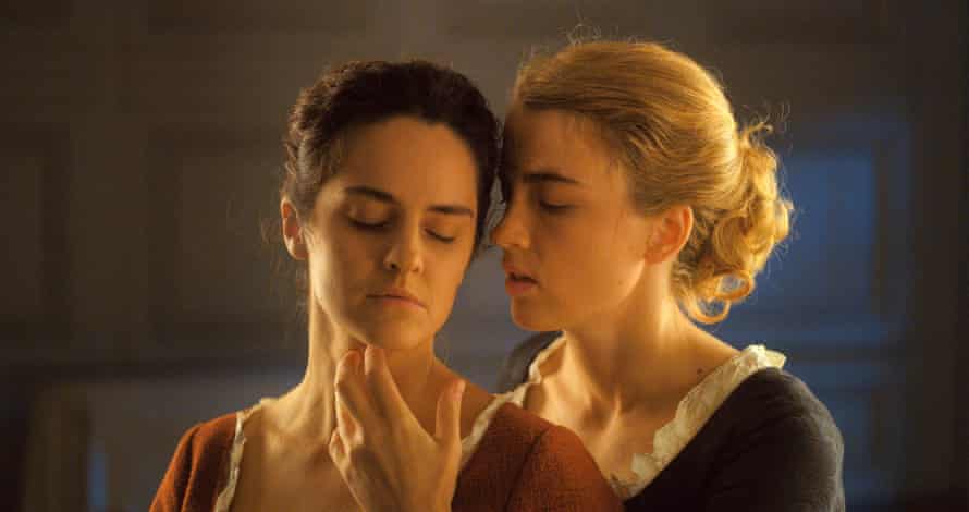 Noémie Merlant with Adèle Haenel in Portrait of a Lady on Fire.