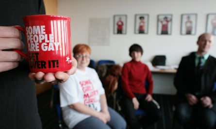 Russian activists take part in a workshop at Stonewall’s London offices