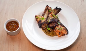 ‘Lots of good flesh’: tandoori fish collars.