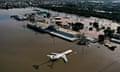 Drone footage showed a flooded airport and stadium in the city of Porto Alegre, as the death toll following heavy rains in southern Brazil climbed to at least 90 with over 130 people still missing