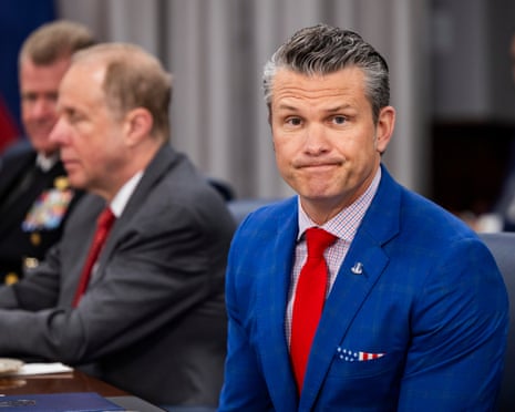 Pete Hegseth at the Pentagon on 21 July.
