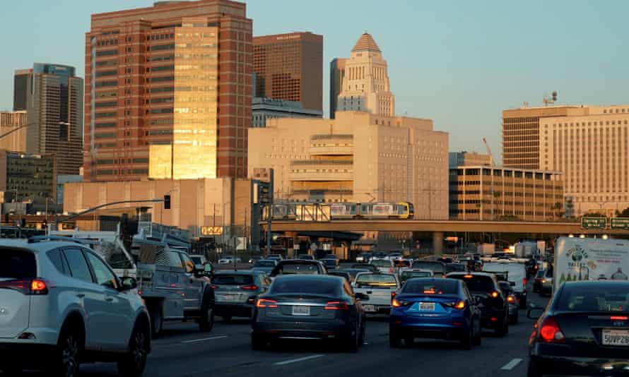 Congestion on a highway in Los Angeles, California, U.S.