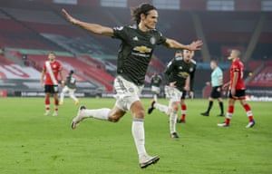 Edinson Cavani’s goals at Southampton have helped Manchester United to take 16 points from a possible 21 since the October international break.