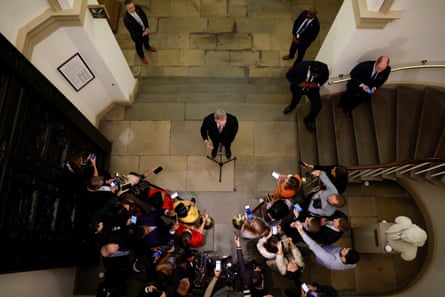 Kevin McCarthy arrives for the day at the Capitol in Washington on 20 September 2023.