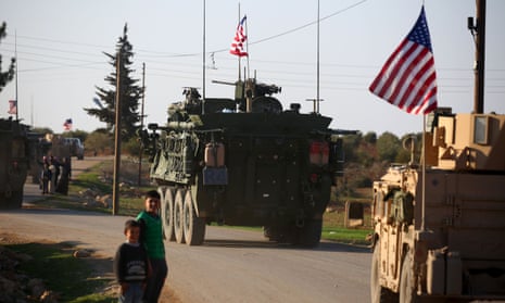 US armoured vehicles in Syria