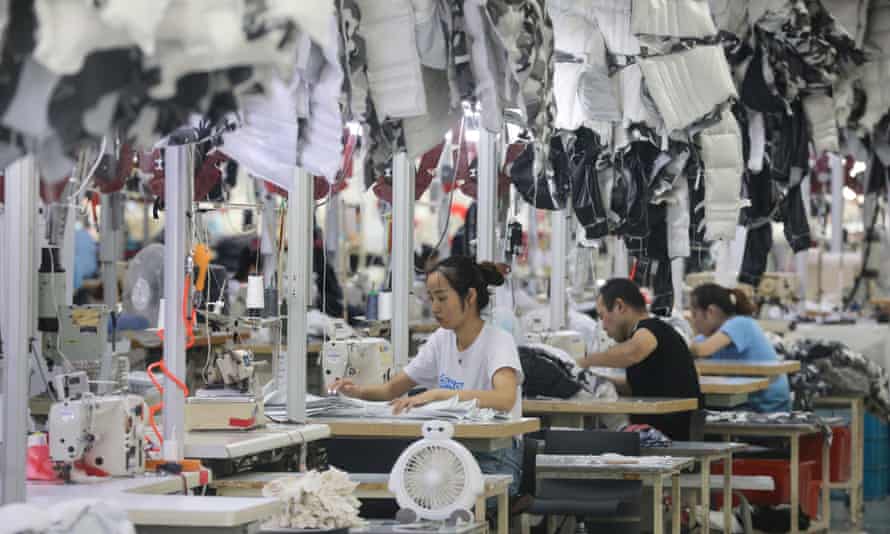 Garment workers in China's eastern Jiangsu province.